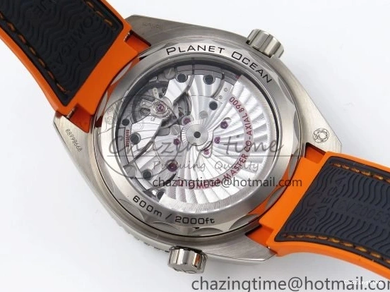 0227 Comfortable Planet Ocean 43.5mm SS VSF 1:1 Best Edition Black Orange Bezel Gray Dial on Nylon Strap A8900 Super Clone V 7730